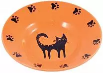 Миска для кошек КерамикАрт блюдце оранжевое 140 мл