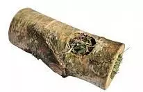 Лакомство для грызунов Туннель LOLO деревянный с сеном М 14-15 см, 130 г