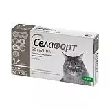 Раствор для кошек (7,6-10 кг) против блох и кожных паразитов Селафорт 60 мг 6%