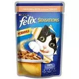 Влажный корм для кошек Феликс Sensations Gij лосось/треска 85г