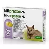Антигельминтный препарат для котят кошек до 2 кг KRKA Милпразон 2*4/10 мг