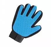 Перчатка Stefan массажная для вычесывания шерсти животных 23х17 см голубой 
