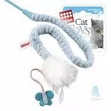 Игрушка для кошек GiGwi Cat Toys Дразнилка с бабочкой пластик/перо/ткань